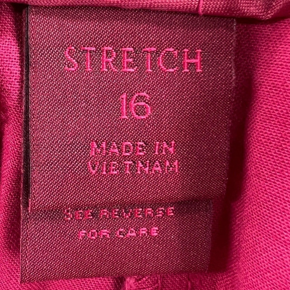 Women Capris Pants 16 Pink Stretch Clean Minimalist Contemporary Casual Everyday - Picture 4 of 12
